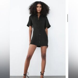 Faux Silk Mini Dress